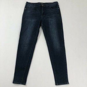 Zaddic Jeans Women's 34 Blue Skinny Hi Rise Denim Pants  Regular Fit Size 34X30